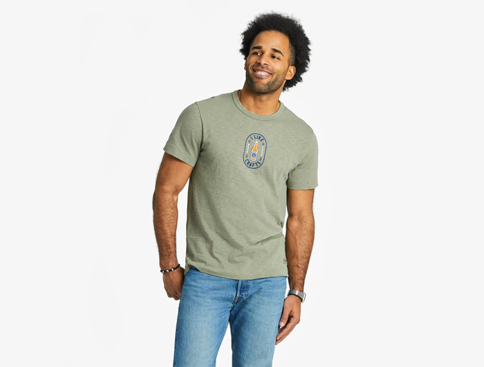 Life is Good Men's Textured Slub Tee - I Like Crafts Label