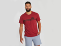 Life is Good Men's Textured Slub Tee - Retro Mountainscape