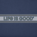 Life is Good Men's Simply True Fleece Crew - LIG Stripes on Stripes