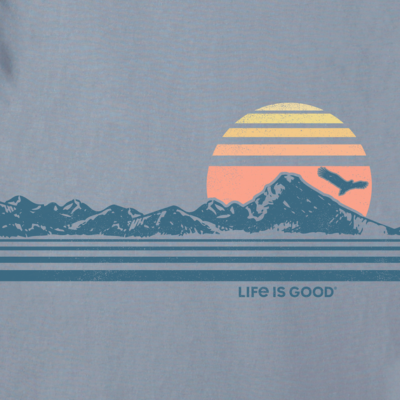 Life is Good Men's Simply True Fleece Hoodie - Retro Mountainscape