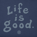 Life is Good Men's Simply True Fleece Hoodie - LIG Vintage Wordmark Stacked