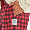 Life is Good Men's Classic Sleep Pant - Buffalo Check Pattern