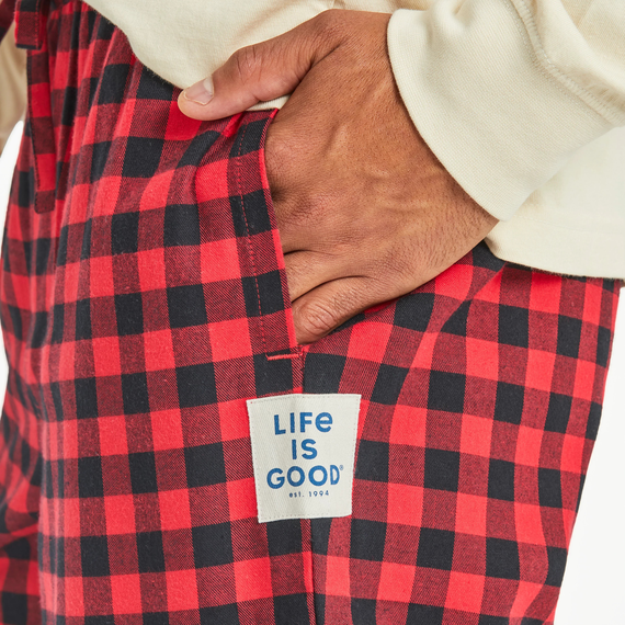 Life is Good Men's Classic Sleep Pant - Buffalo Check Pattern