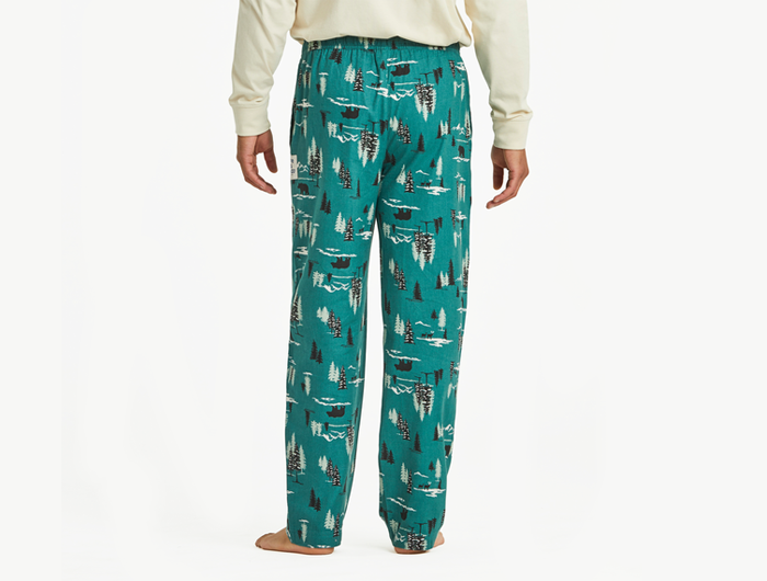 Life is Good Men's Classic Sleep Pant - Winter Woodland Pattern