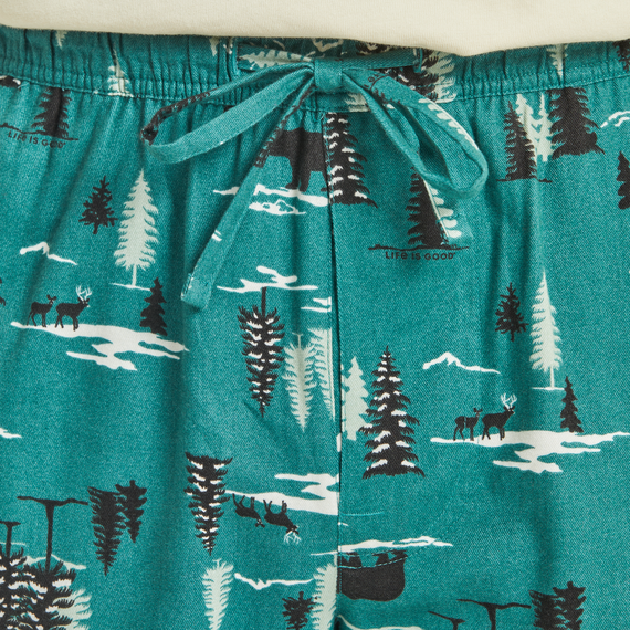 Life is Good Men's Classic Sleep Pant - Winter Woodland Pattern