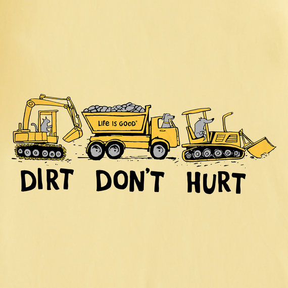 Life is Good Kids' Crusher Tee - Dirt Don't Hurt