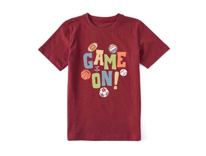 Life is Good Kids' Crusher Tee - Sports Game On