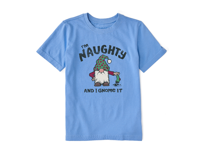 Life is Good Kids' Crusher Tee - Naughty Gnome