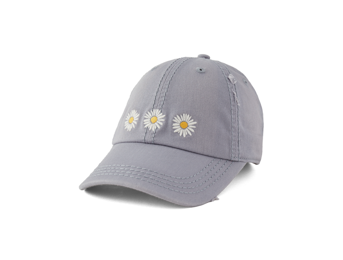 Life is Good Sunwashed Chill Cap - Three Painted Daisies