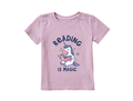 Life is Good Toddler Crusher Tee - Reading is Magic Unicorn