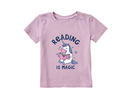 Life is Good Toddler Crusher Tee - Reading is Magic Unicorn