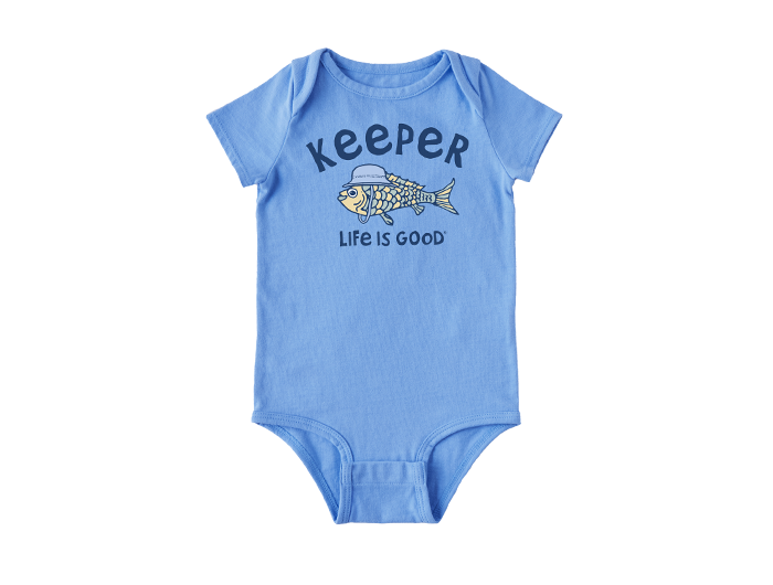 Life is Good Infant Crusher Baby Bodysuit - Keeper Fish Hat