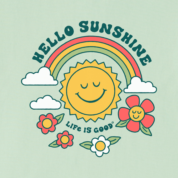 Life is Good Infant Crusher Baby Bodysuit - Hello Sunshine Rainbow Sun