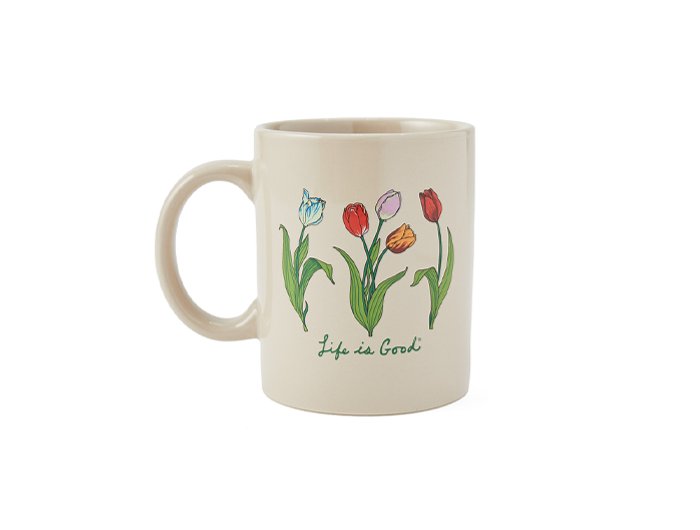 Life is Good Jake's Mug - 3 Genuine Tulips