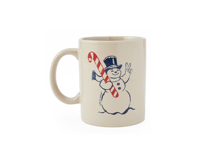 Life is Good Jake's Mug - Retro Peace Snowman