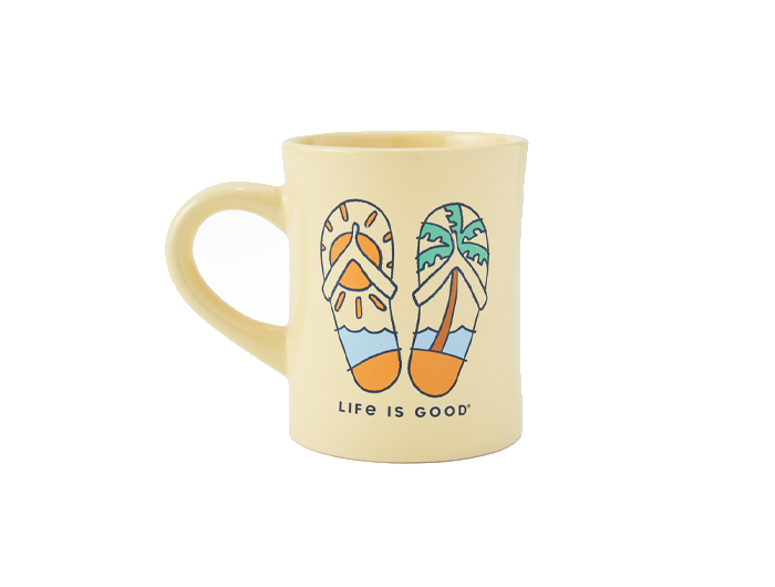 Life is Good Diner Mug - Flip Out Flip Flops