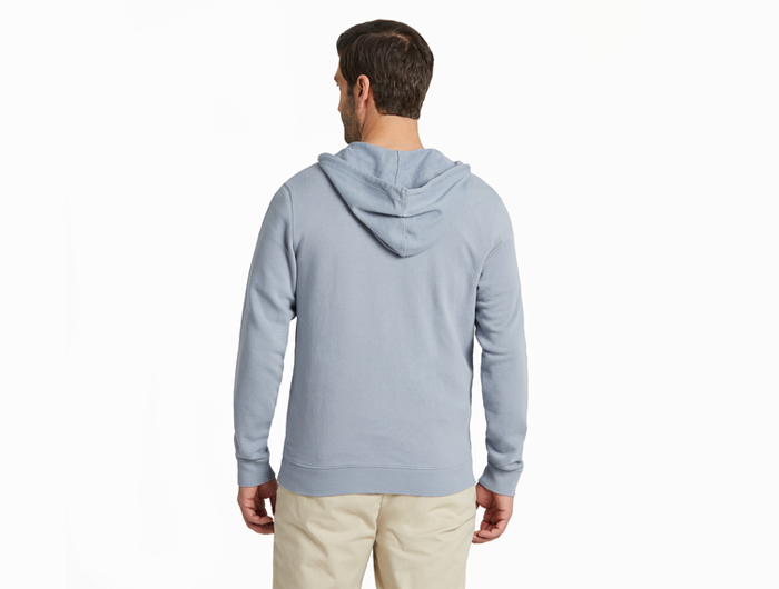 Life is Good Men's Solid French Terry Zip Hoodie