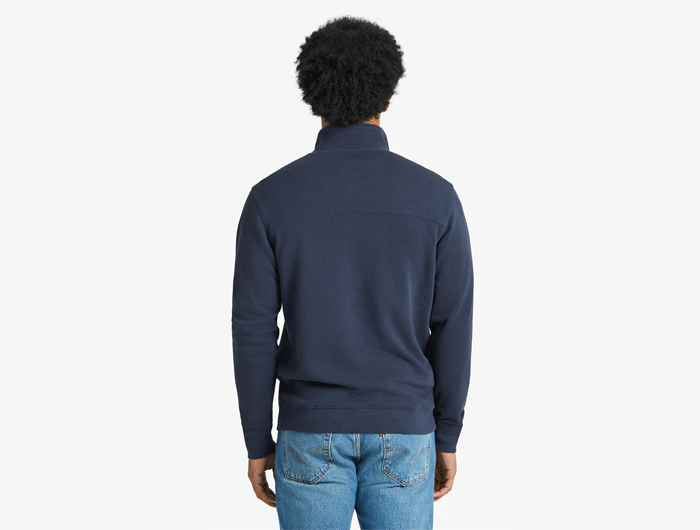Life is Good Men's Solid French Terry 1/4 Zip Pullover