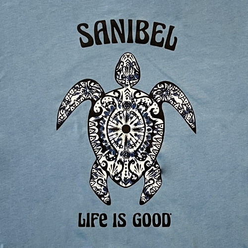 Life is Good Men's Crusher Lite Tee - Sanibel Tie Dye Turtle