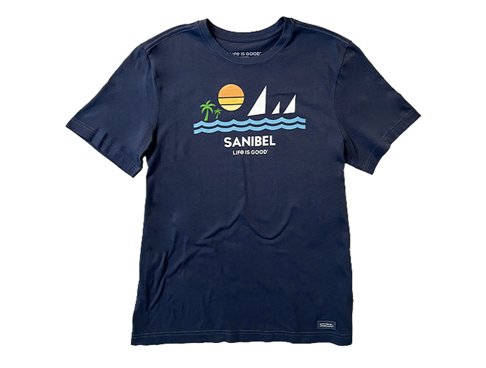 Life is Good Men's Crusher Tee - Sanibel Minimalist Beach