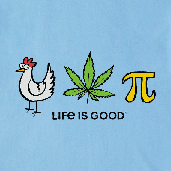 Life is Good Men's Crusher Tee - Chicken Pot Pi Icons