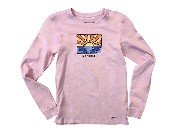 Life is Good Women's Long Sleeve Crusher Tee - Sanibel Sun Ocean