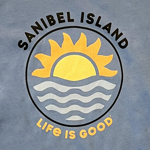 Life is Good Women's Long Sleeve Crusher Tee - Sanibel Let It Shine