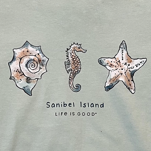 Life is Good Women's Crusher Vee - Sanibel Sea Life Trio