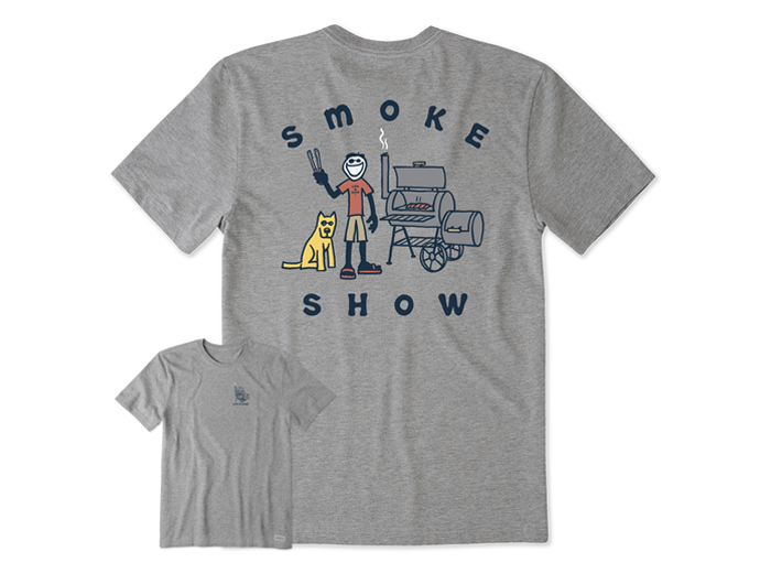 Life is Good Men's Crusher Tee - Jake & Rocket Smoker