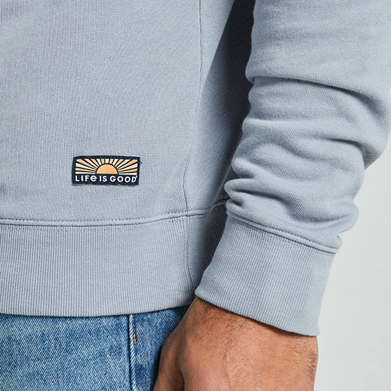 Life is Good Men's Solid French Terry 1/4 Zip Pullover