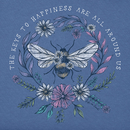 Life is Good Women's Crusher Vee - Bee Happiness All Around