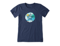 Life is Good Women's Crusher Tee -Macro Micro Beach Sand Dollar