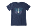 Life is Good Women's Crusher Lite Tee - Just a Phase Butterfly