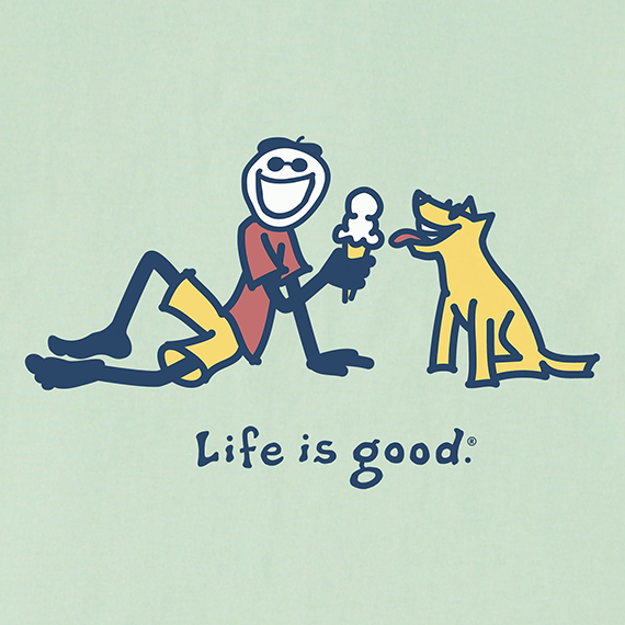 Life is Good Men's Crusher Tee - Jake & Rocket Ice Cream