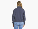 Life is Good Women's Solid French Terry Boxy 1/4 Zip Pullover