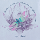 Life is Good Women's Crusher Tee - Dragonfly Lotus Breathe