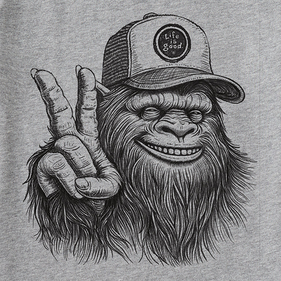 Life is Good Men's Crusher Tee - Peaceful Sasquatch