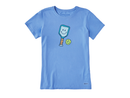Life is Good Women's Crusher Tee - Quirky Smiley Pickleball