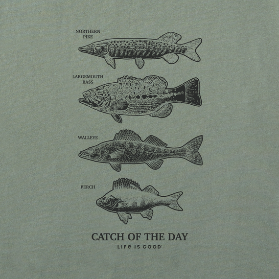 Life is Good Men's Crusher Tee - Fineline Freshwater Catch of the Day