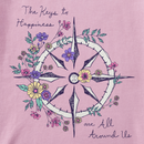 Life is Good Women's Crusher Tee - Happiness Wildflower Compass
