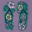 Life is Good Women's Crusher Tee - Hibiscus Flip Flops