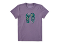Life is Good Women's Crusher Tee - Hibiscus Flip Flops