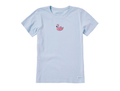 Life is Good Women's Crusher Tee - Flamingo Floatie