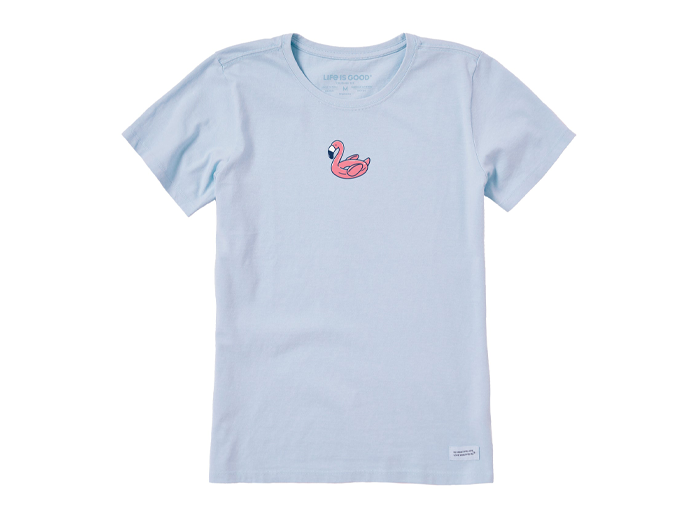 Life is Good Women's Crusher Tee - Flamingo Floatie