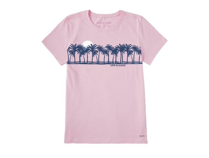 Life is Good Women's Crusher Tee - Palm Sea Stripe