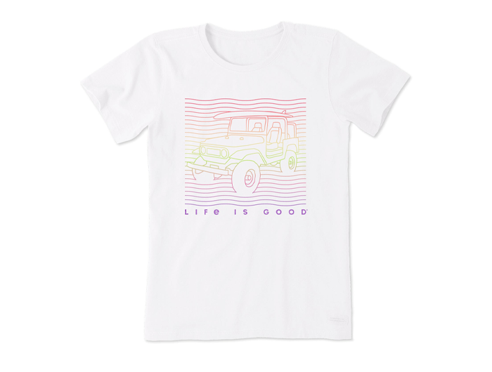 Life is Good Women's Crusher Tee - Surfboard SUV