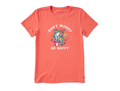 Life is Good Women's Crusher Tee - Don't Worry Frog Guitar