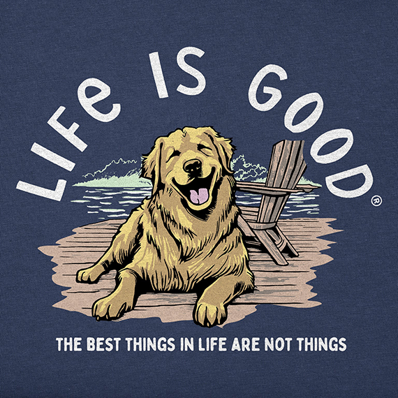 Life is Good Women's Crusher Tee - Best Things Golden Dock