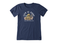 Life is Good Women's Crusher Tee - Best Things Golden Dock