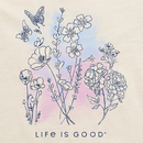 Life is Good Women's Crusher Tee - Pen and Ink Flowers